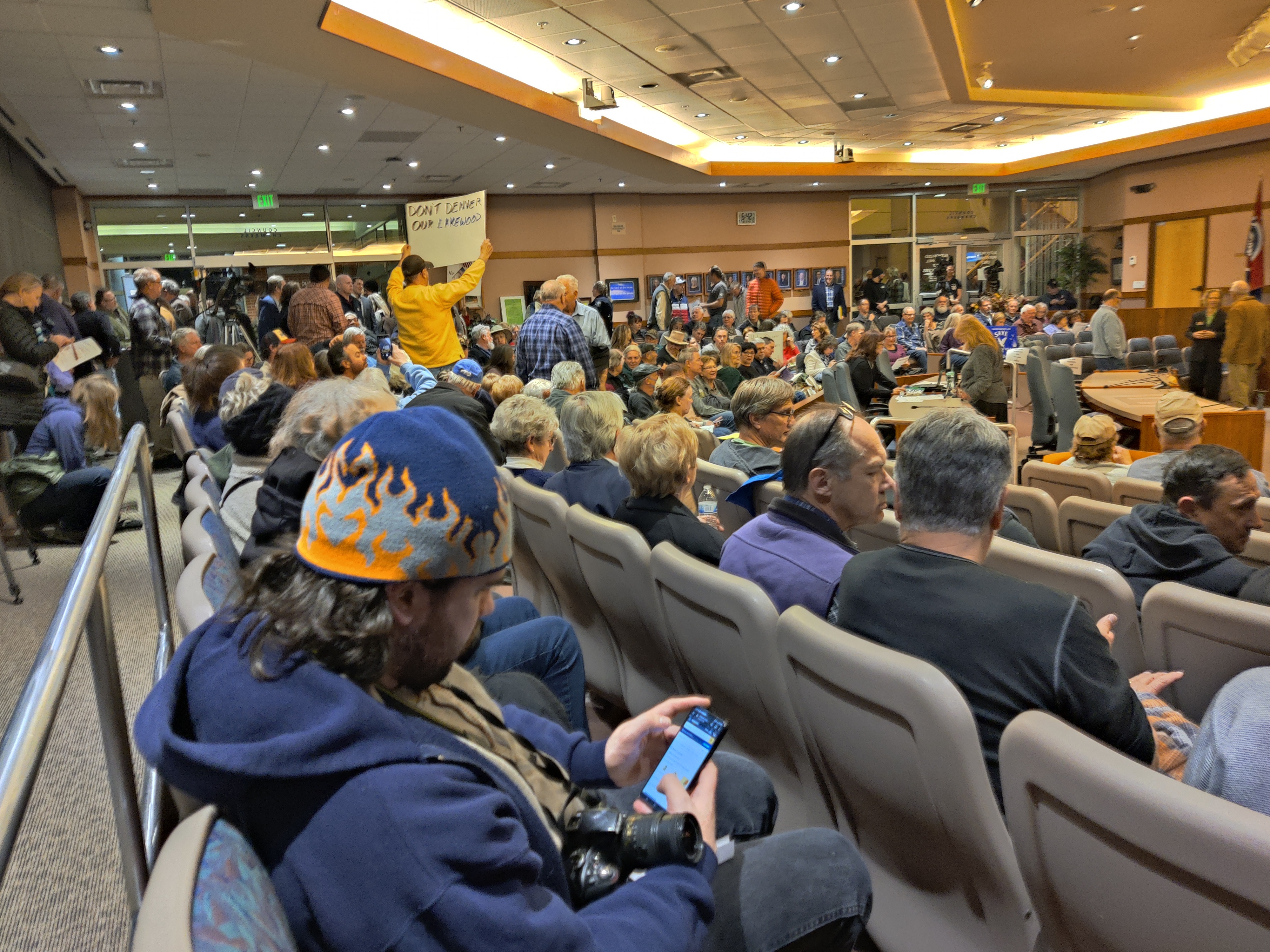 Residents waiting to speak at City Council