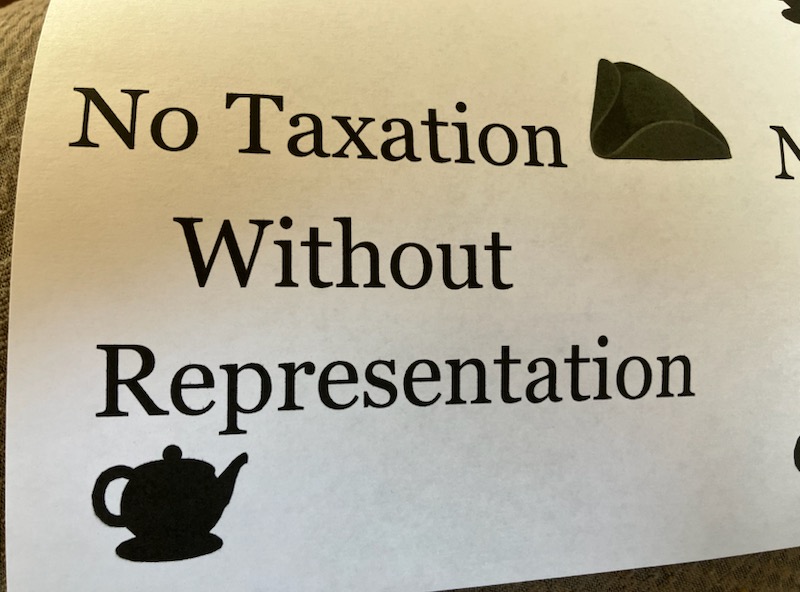 No taxation without representation