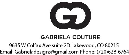 9635 W Colfax Ave suite 2D Lakewood, CO 80215 Email: Gabrieladesigns@gmail.com Phone: (720)628-6764