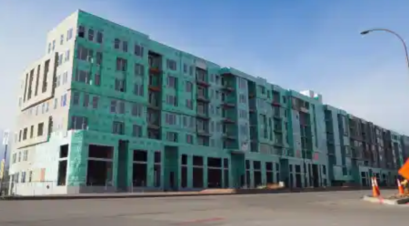 Aspen Heights project, showing half finished, high-density apartments