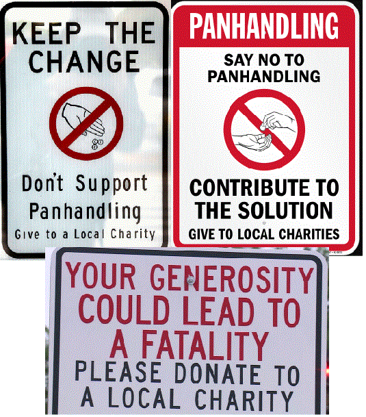 Examples of posted signs